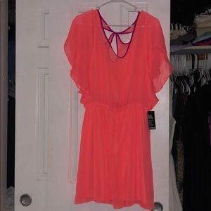 Express neon colored mini dress